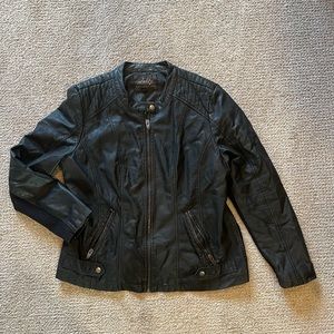 Faux leather moto jacket, size XL